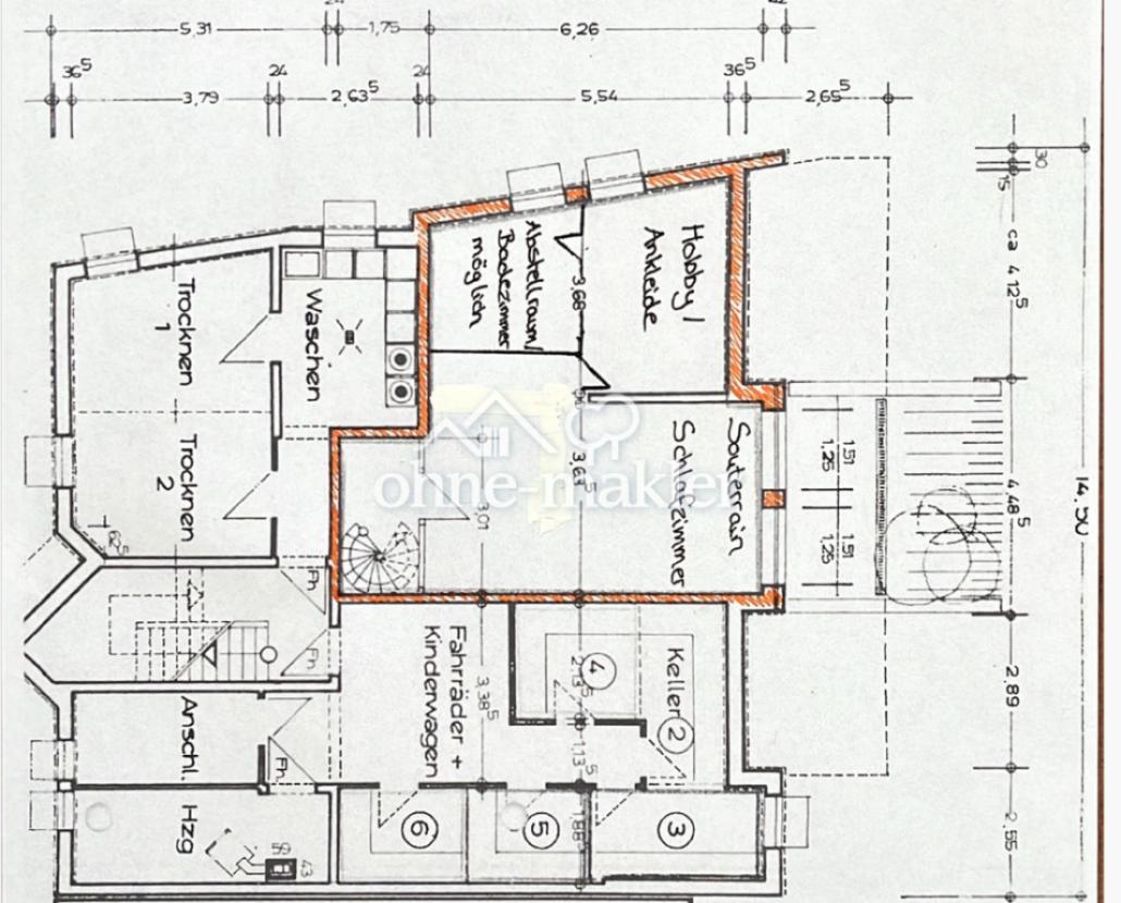 Grundriss Souterrain
