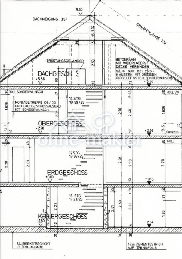Schnitt Gebäude