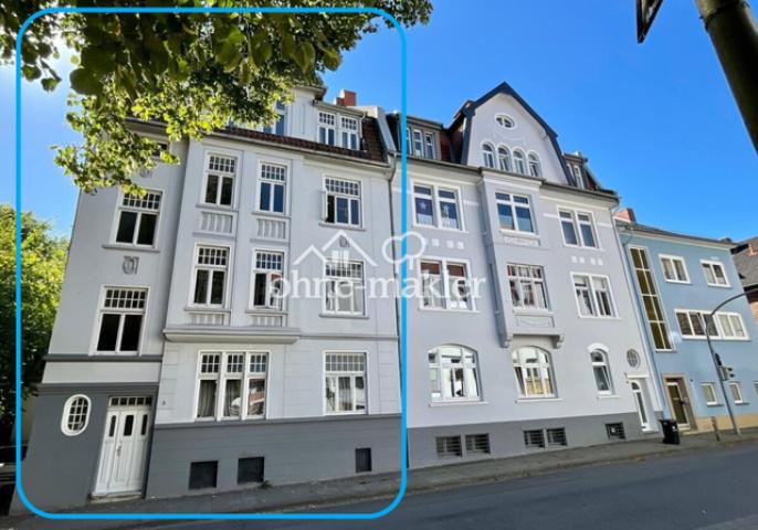 Haus blau eingerahmt