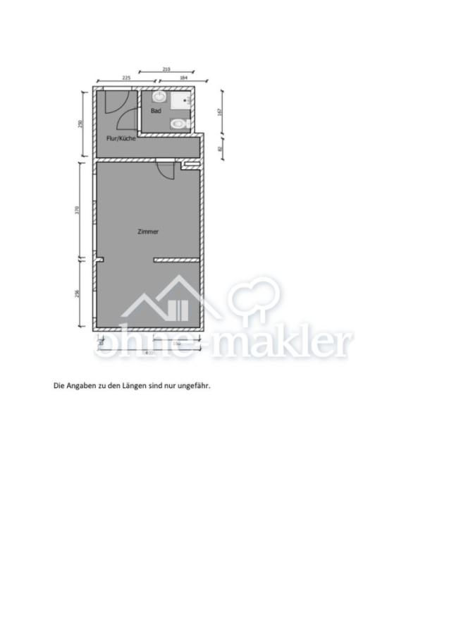Grundriss mit ungefähren Masse