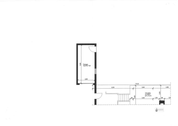 Grundriss Garage und Terrasse