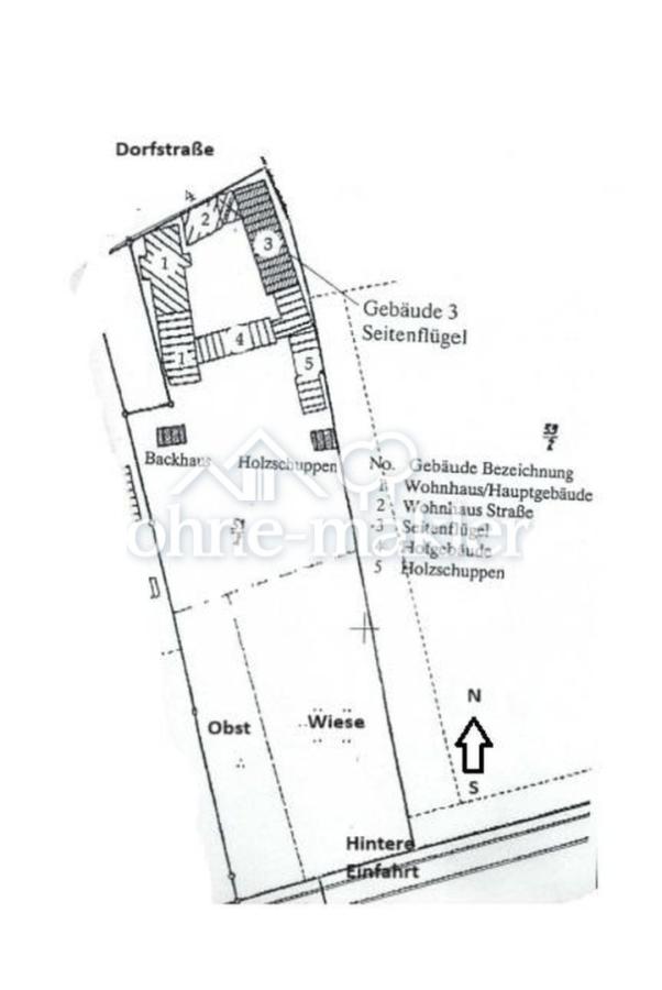 Plan der Gebäude