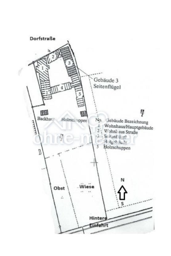 Plan der Gebäude
