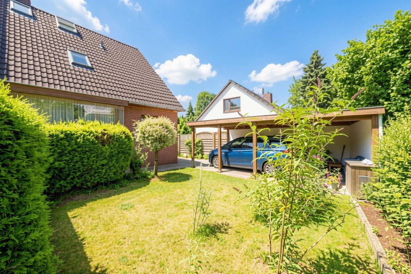 Gartenbereich + Carport 