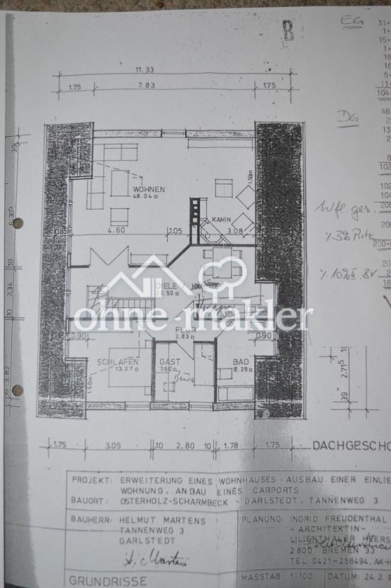 Grundriss OG/ Obergeschoß
