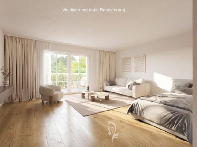 Visualisierungsbeispiel Wohnen/Schlafen nach Modernisierung
