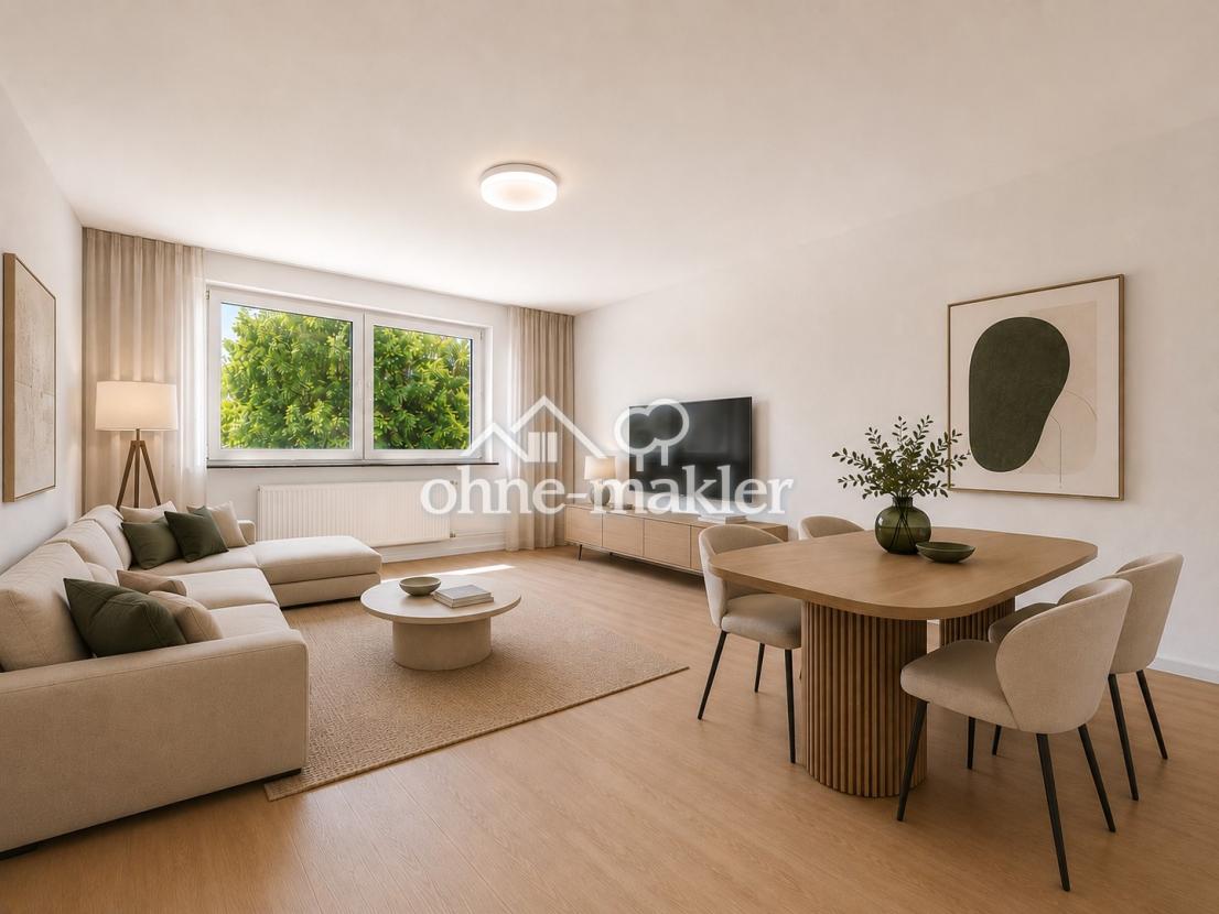 Wohnzimmer gestaged 