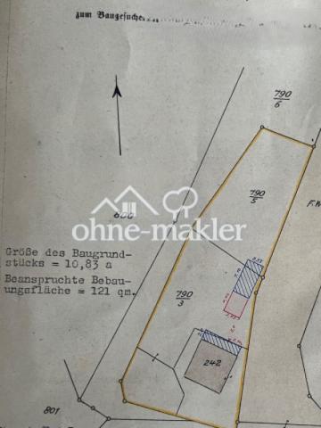 Lageplan mit Bauplatzreserve