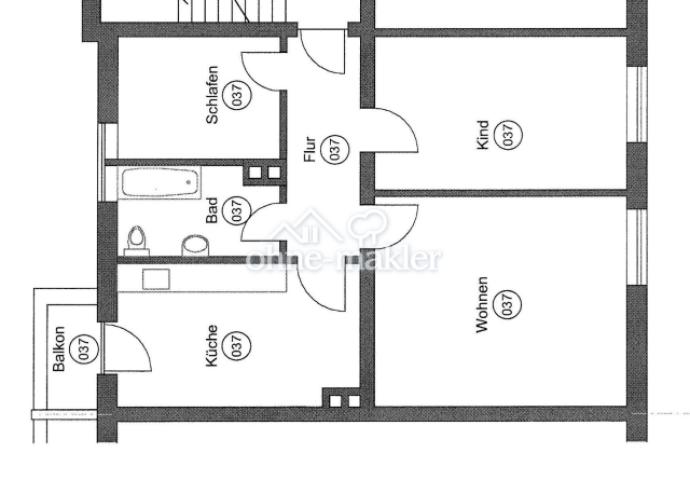 Grundriss Whg. Nr. 037