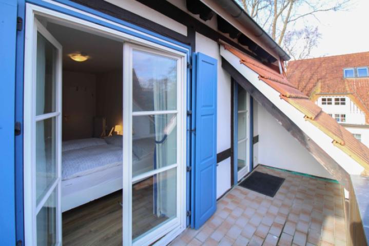 Balkon vor den Schlafzimmern
