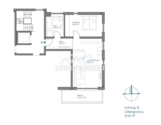 Grundriss mit ca. WF-Angaben