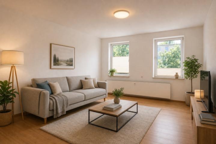 Ansicht Wohnzimmer (Einrichtungsbeispiel)