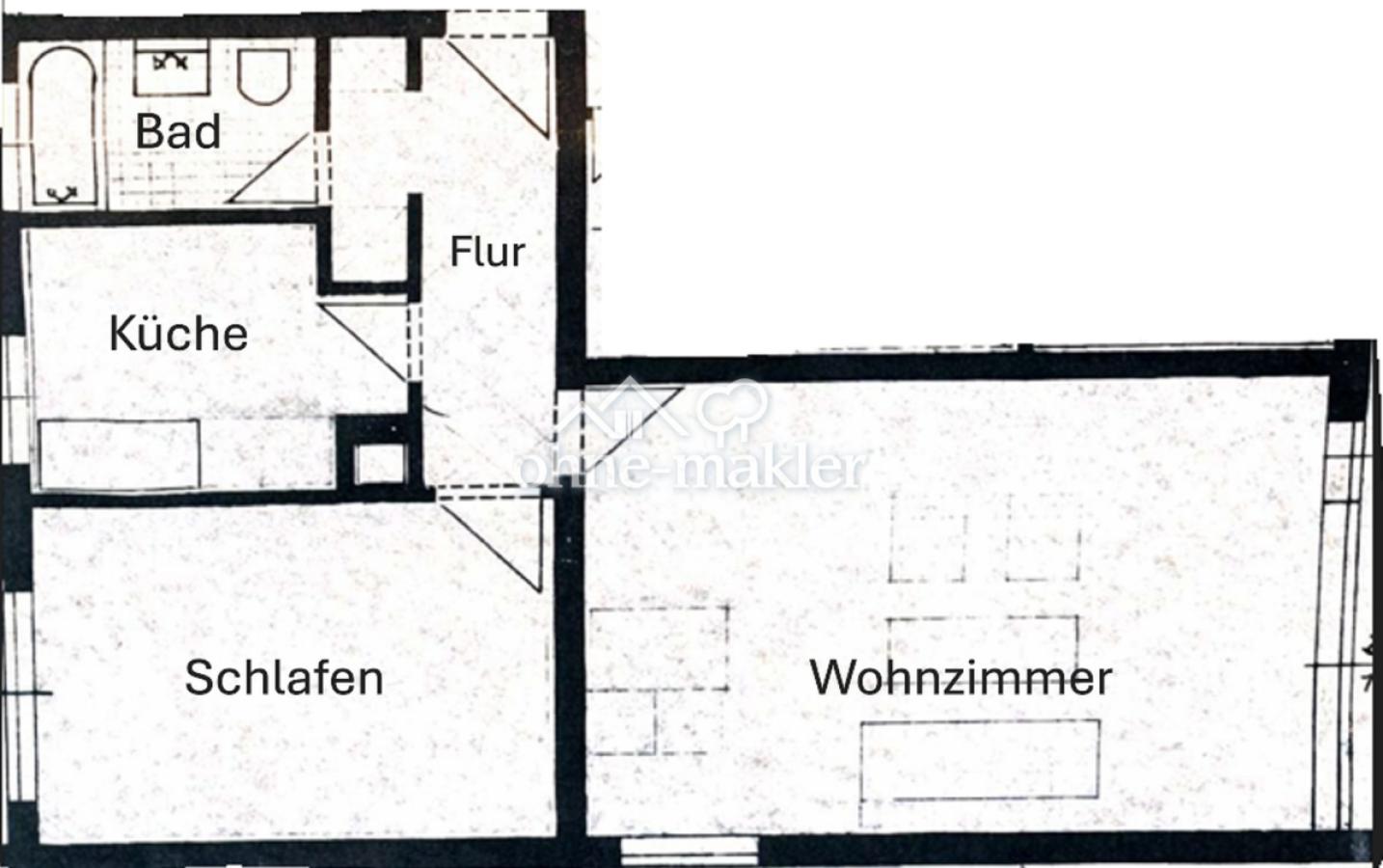 Zeichnung 2 Zi. Wg.