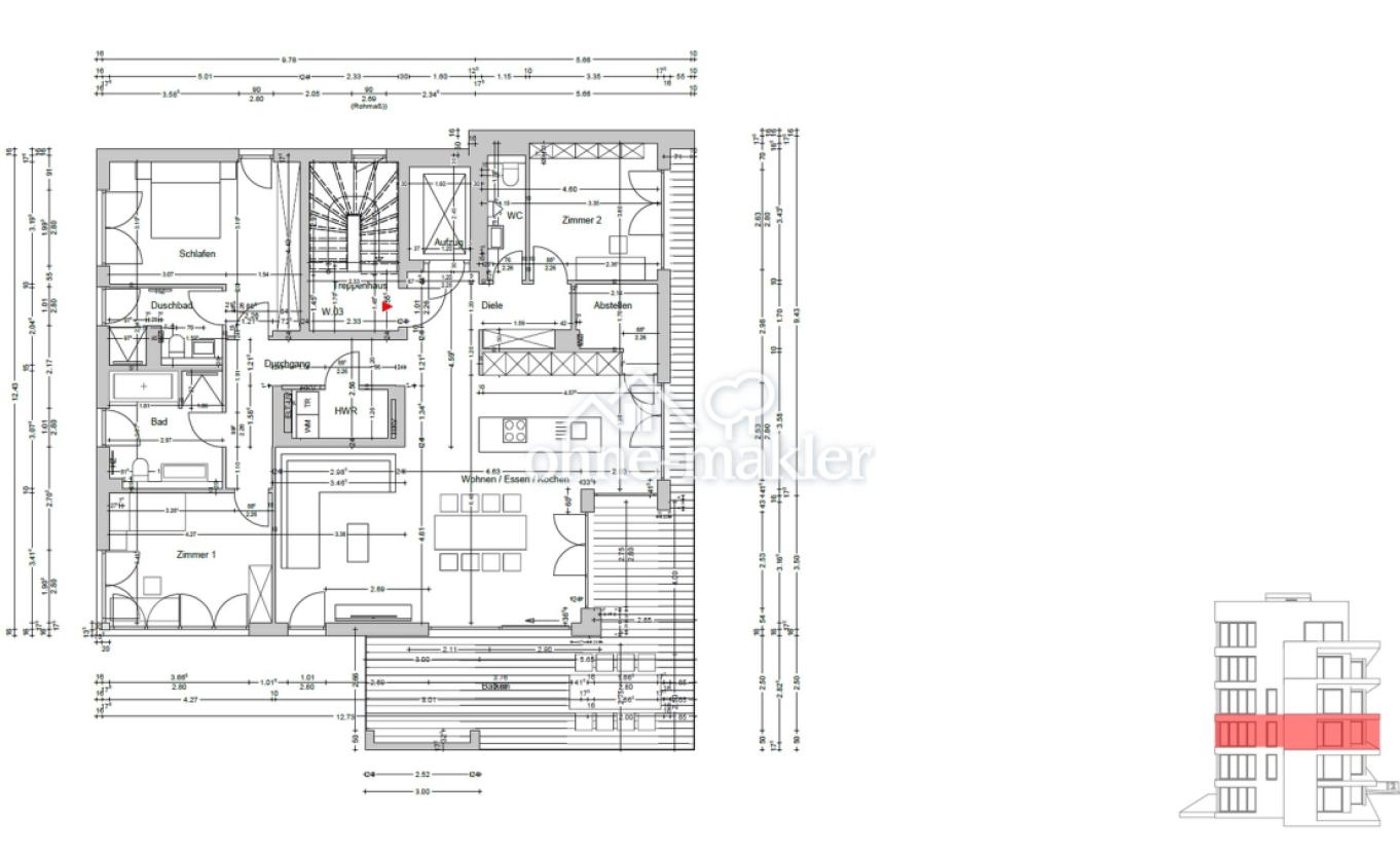 Grundriss und Lage der Wohnung