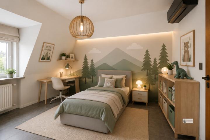 Gemütliches Kinderzimmer im skandinavischen Stil
