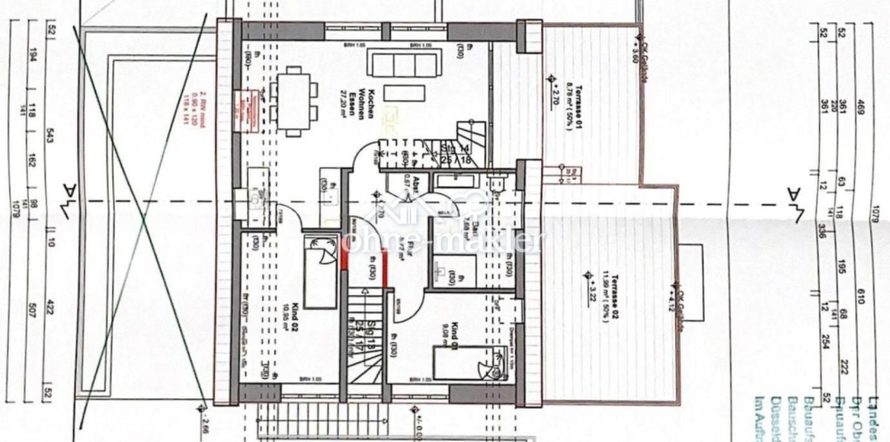 Grundriss untere Etage
