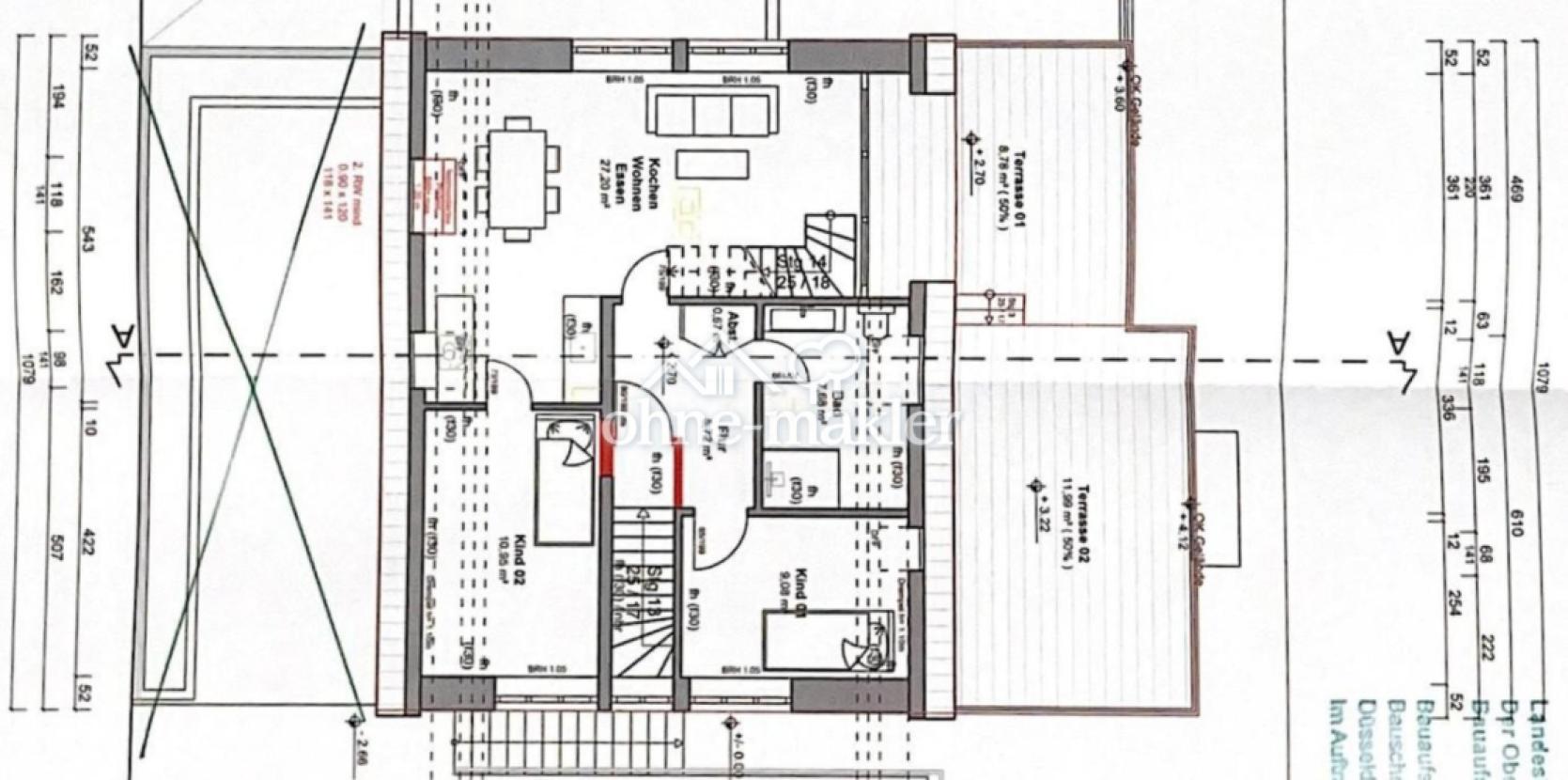 Grundriss untere Etage