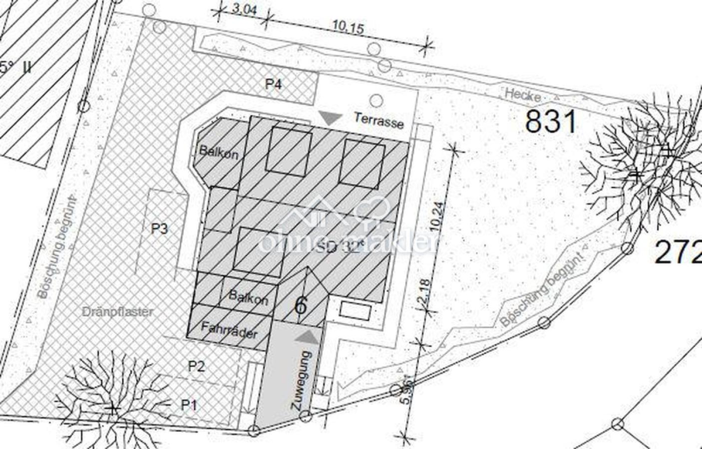 Lageplan Mehrfamilienhaus