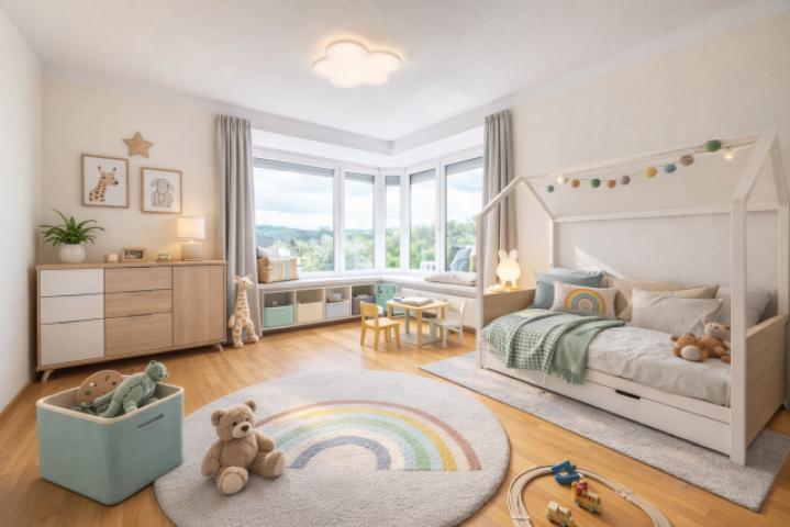 Einrichtungsbeispiel Kinderzimmer Obergeschoss