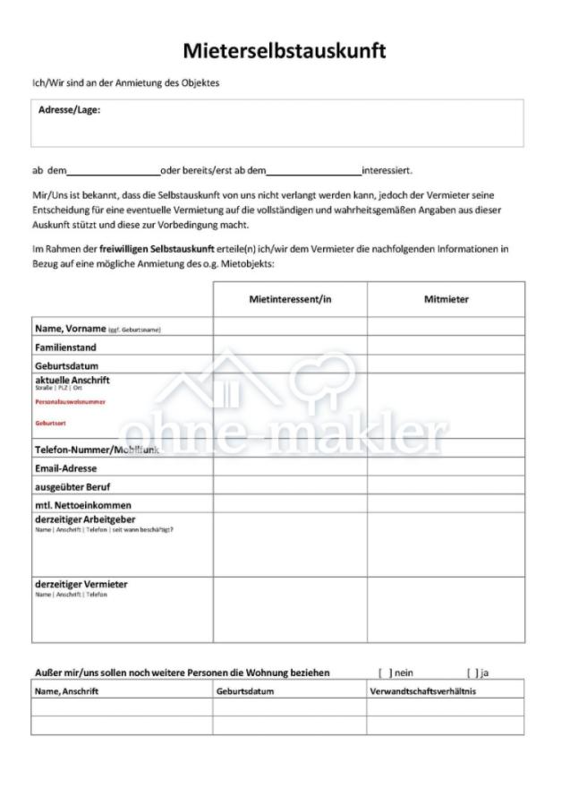 Selbstauskunft 1-2