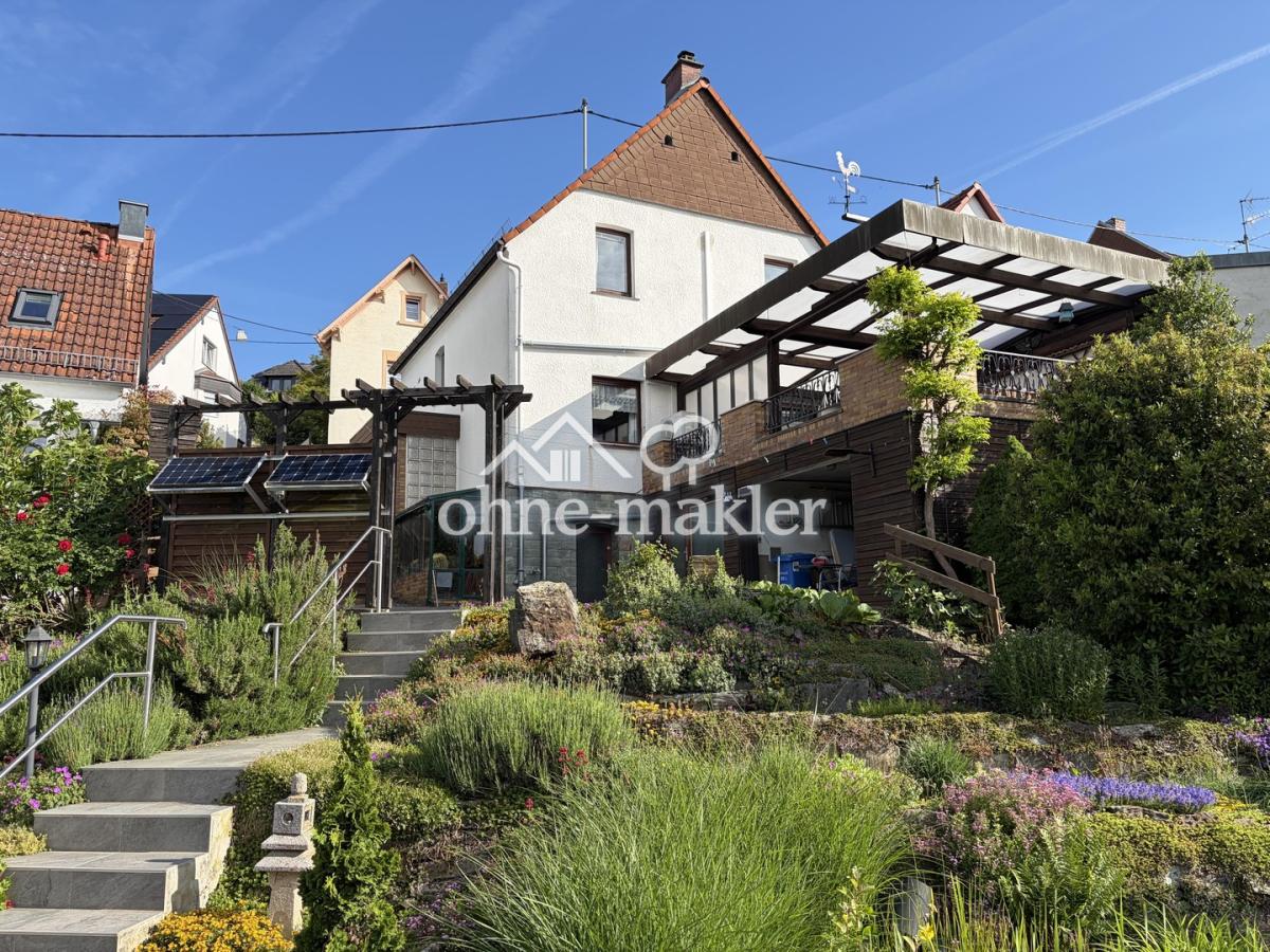 Aktuelle Hausansicht Garten