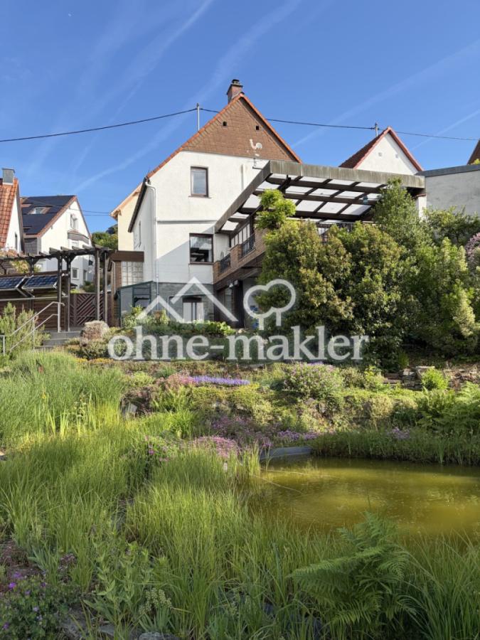 Haus mit Teich