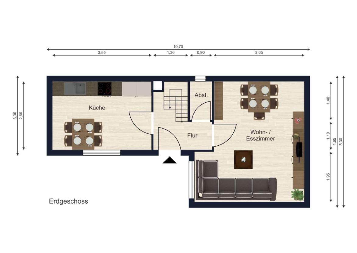 Grundrisse EG, Haus B