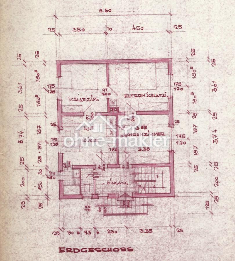 Grundriss EG (vor Anbau 1972)