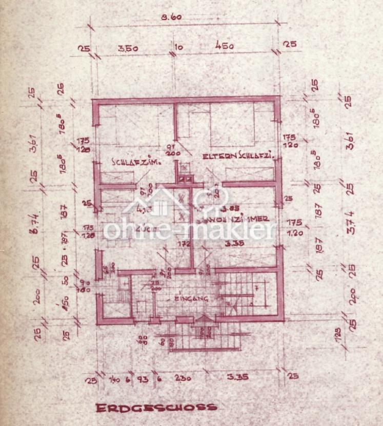 Grundriss EG (vor Anbau 1972)
