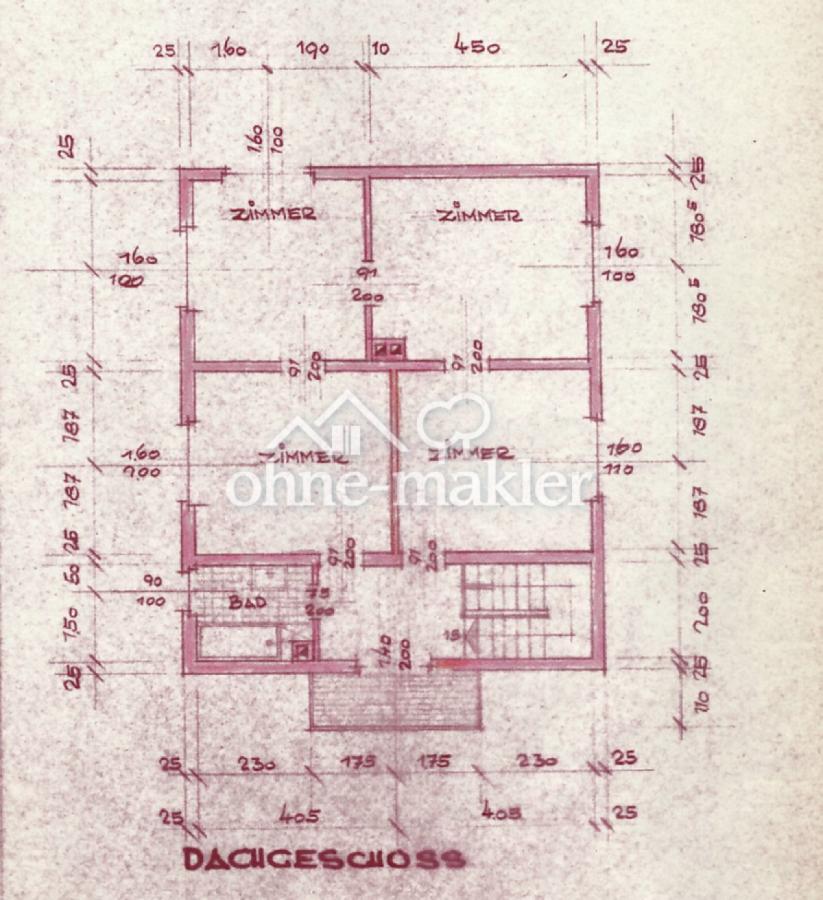 Grundriss DG (vor Anbau 1972)