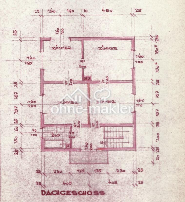 Grundriss DG (vor Anbau 1972)