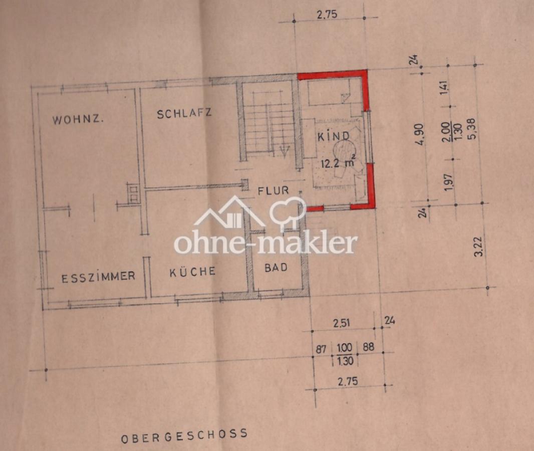 Grundriss Anbau DG