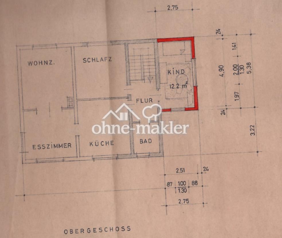 Grundriss Anbau DG