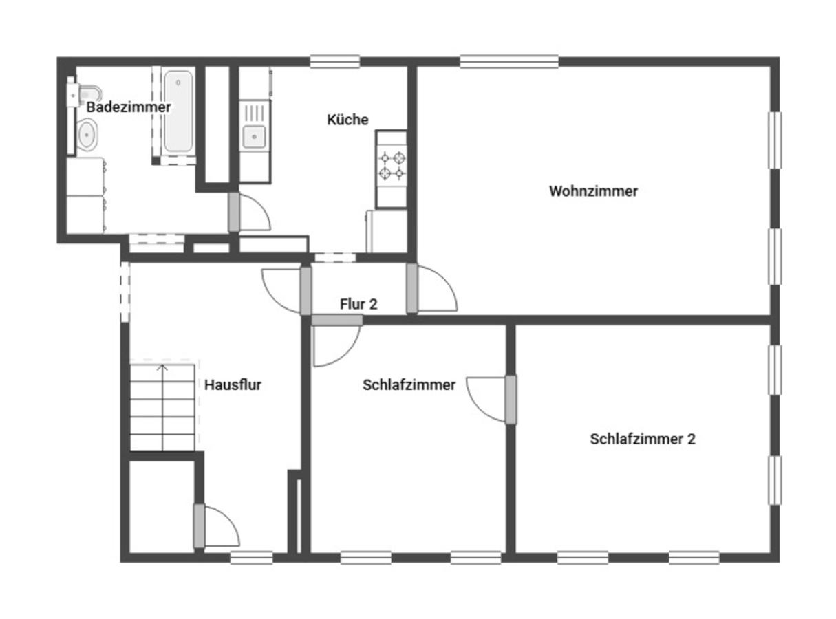 Grundriss Skizze Hauptgebäude