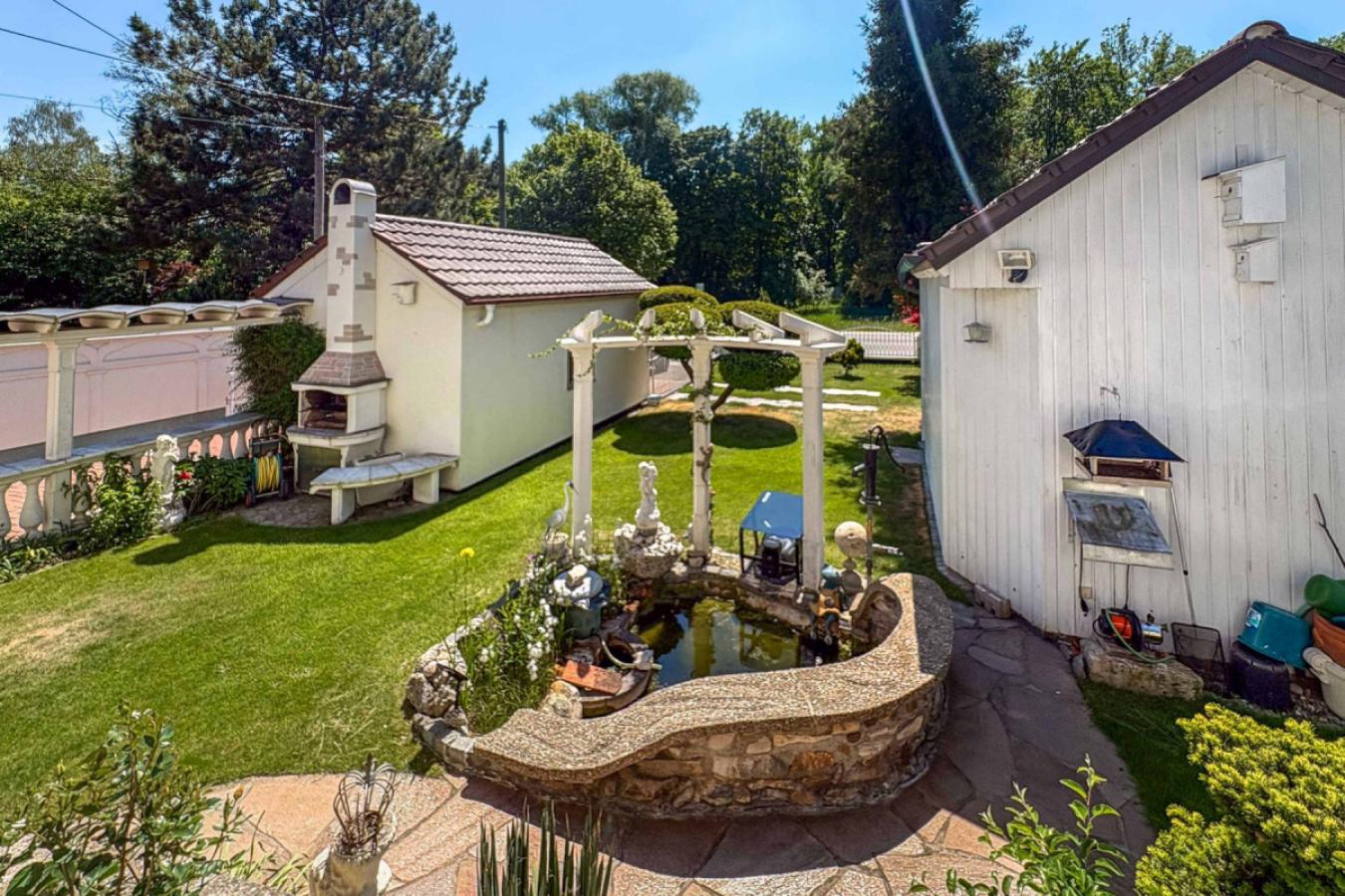 Blick auf Garten