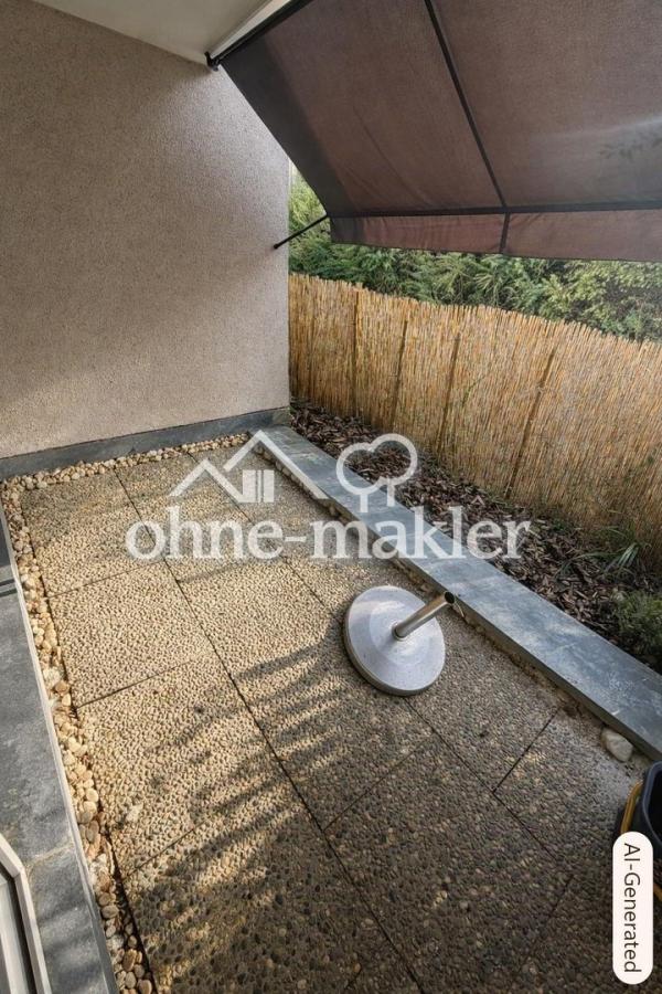 Terrasse mit KI leer geräumt