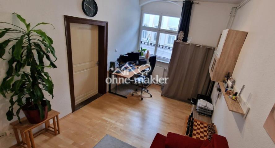 Schlafzimmer mit Stadtblick