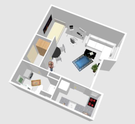 Grundriss eingerichtet