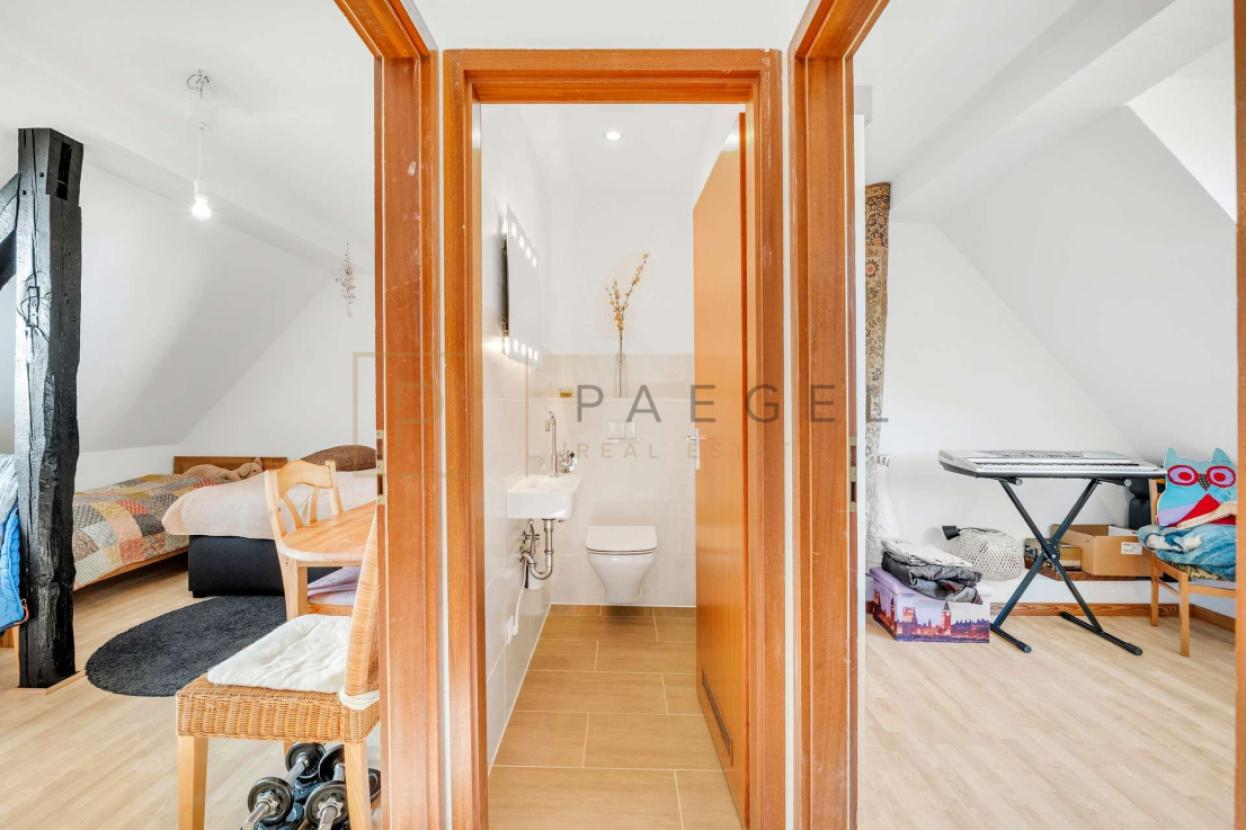 WC in der Mitte