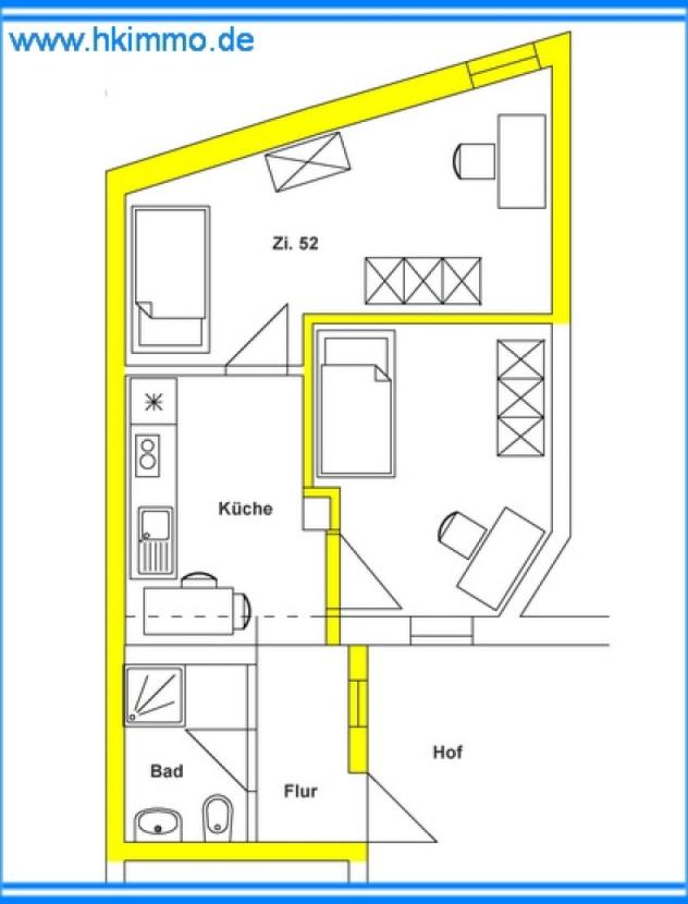 Grundriss WG Zimmer 52