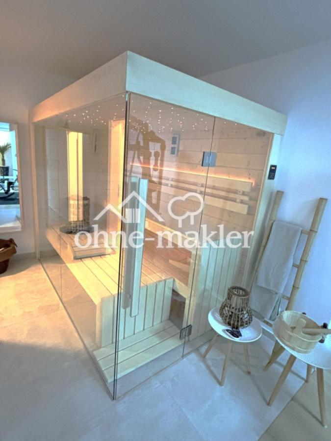 Sauna im Hobbyraum im UG