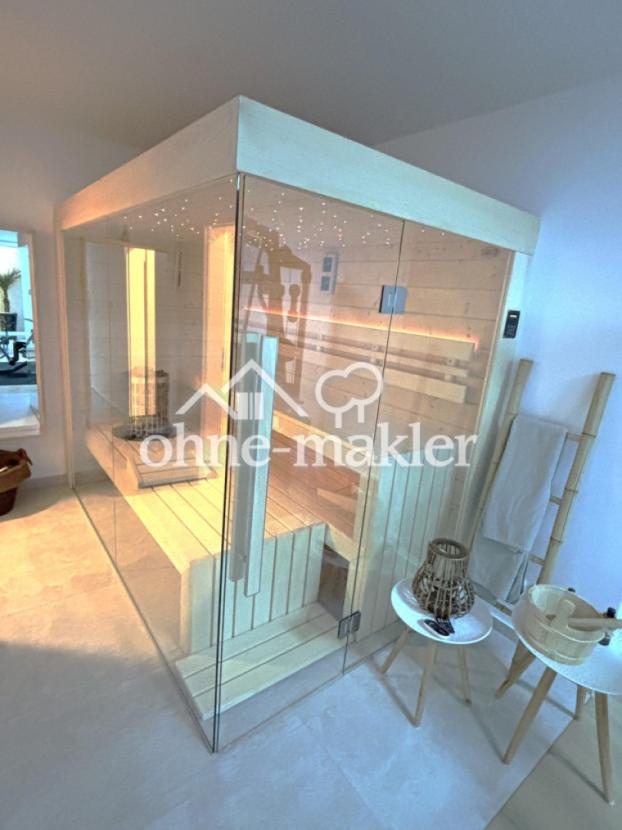 Sauna im Hobbyraum im UG