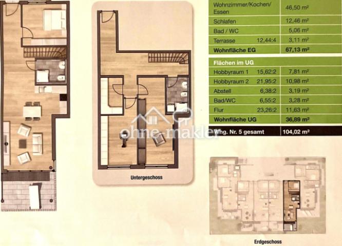 2-Raumwohnung - 2 Etagen