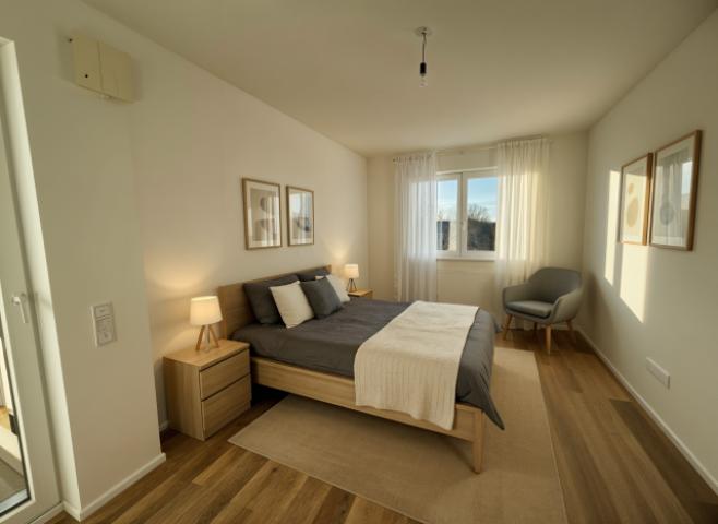Schlafzimmer virtuell möbliert