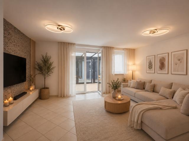 Wohnzimmer (KI möbliert)