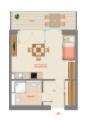 Grundriss 1,5 Zi. Apartment