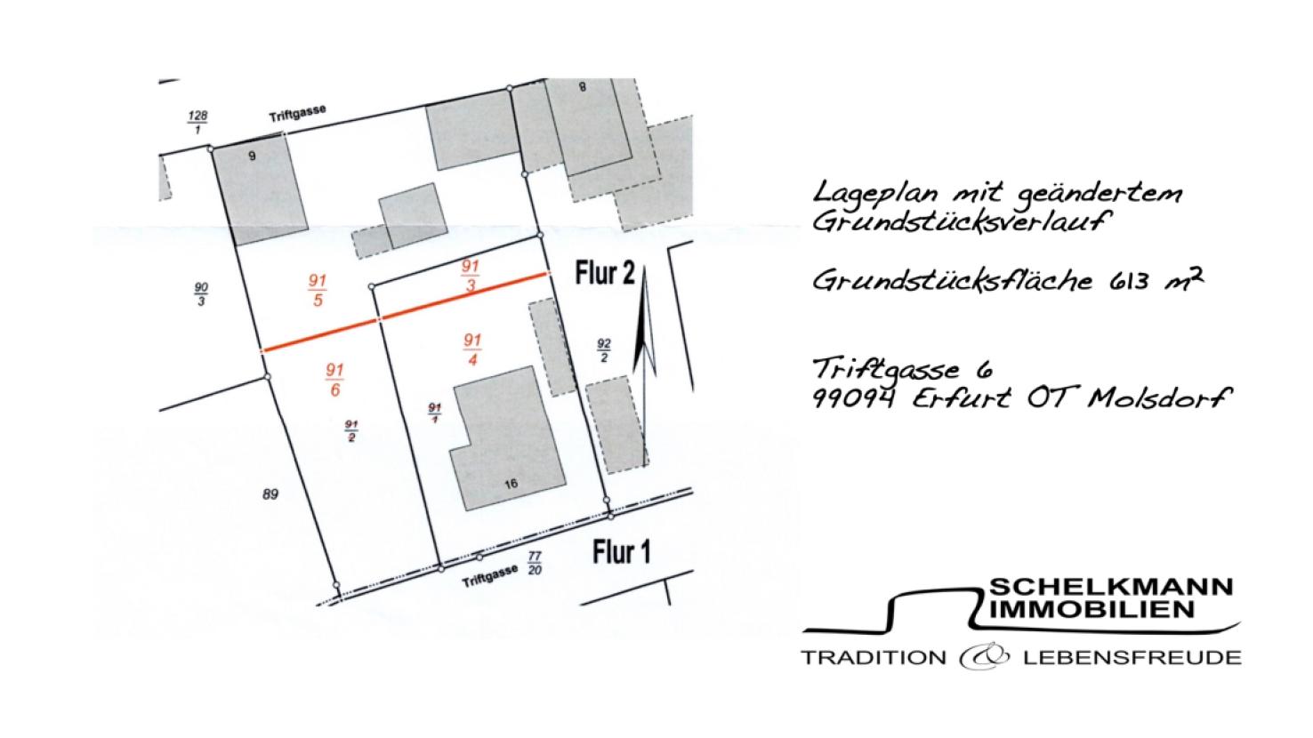 Lageplan Triftgasse 6 in Erfurt Molsdorf