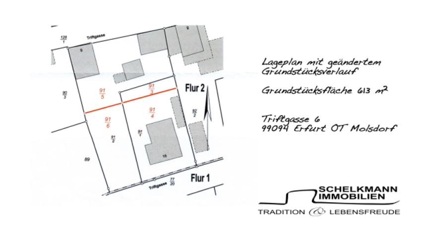 Lageplan Triftgasse 6 in Erfurt Molsdorf
