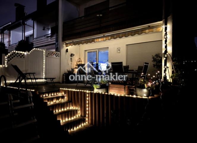 Nachtblick zur Terrasse