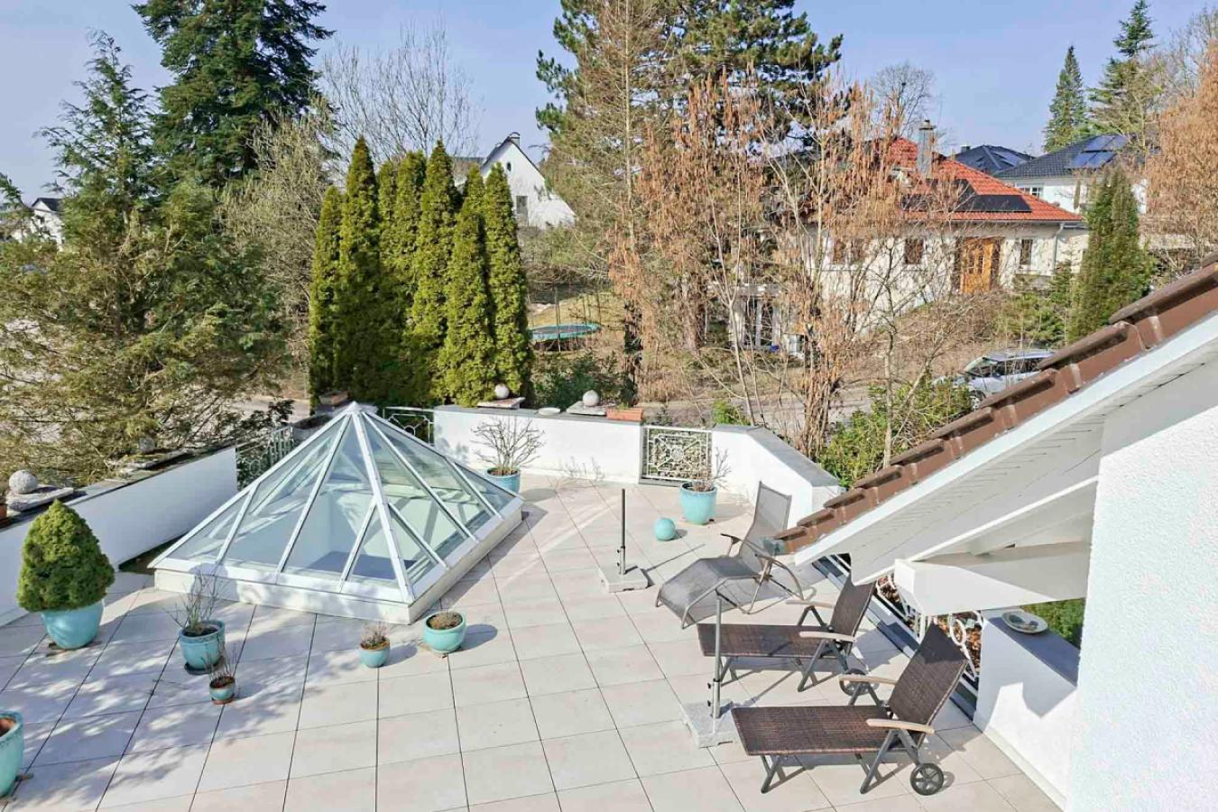 Ausblick auf die Terrasse
